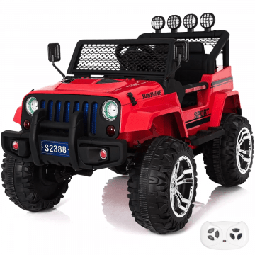 Elektrische Kinderauto Jeep Monster 4x4 12V - Rood