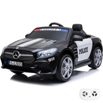 Elektrische Politie Kinderauto Mercedes SL500 12V - Zwart