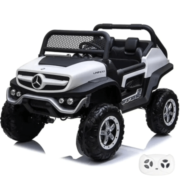 Mercedes Elektrische Kinderauto Unimog 4x4 12V - Wit