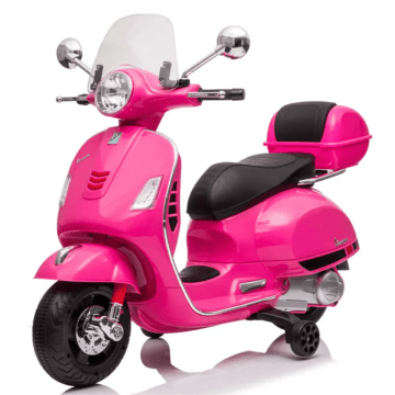 Elektrische Kinderscooter Vespa GT met Opbergbox 6V - Roze