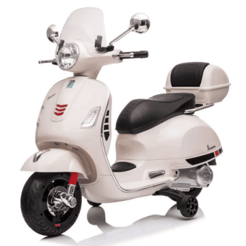 Elektrische Kinderscooter Vespa GT met Opbergbox 6V - Wit