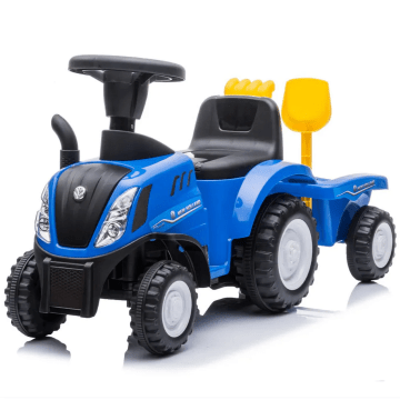 New Holland loopauto tractor met aanhanger blauw