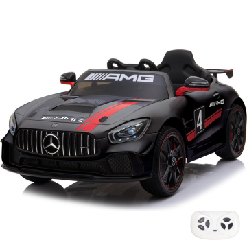 Mercedes AMG GT4 Elektrische Kinderauto 12V - Zwart