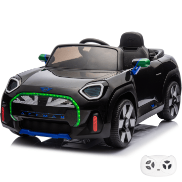 Mini Aceman Elektrische Kinderauto 12V - Zwart